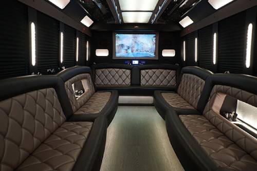 party bus/limo interior with bars