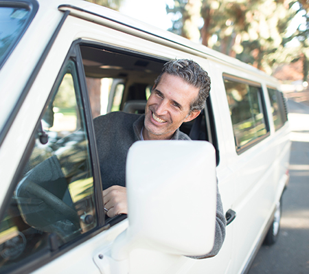 chauffeur driving a limo